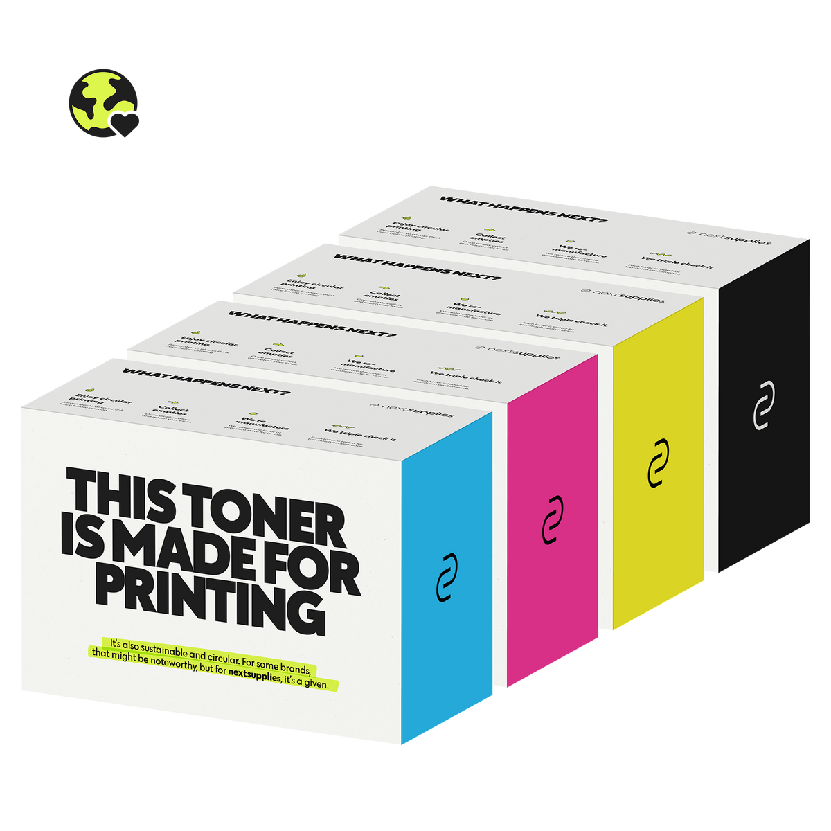 Multipack HP 645A (Zwart/Cyaan/Magenta/Geel). Originele toners, remanufactured.-Nextsupplies