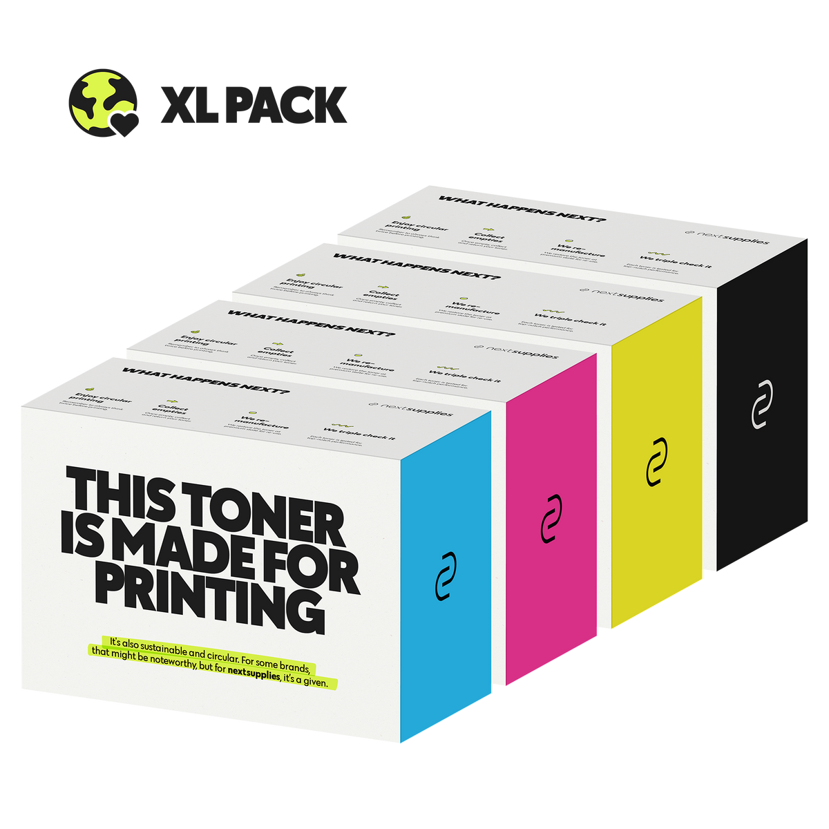 Multipack HP 646 (Zwart/Cyaan/Magenta/Geel). Originele toners, remanufactured.-Nextsupplies